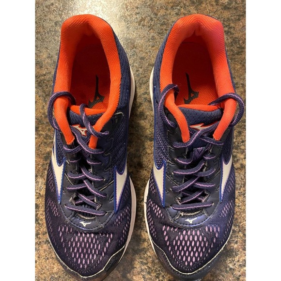 Womens Mizuno Running Shoes 7.5 Wave Rider 21 Purple Coral - Picture 7 of 8